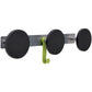 Appendiabiti da parete Alba metallo e ABS 3 ganci - Grigio/nero - PMS3