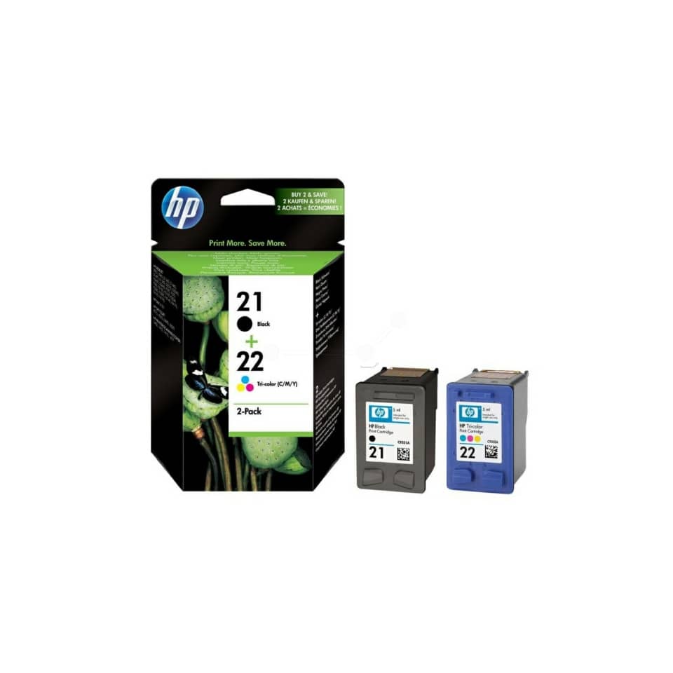 Cartucce inkjet blister 21/22 HP nero +tricromia Conf. 2 - SD367AE