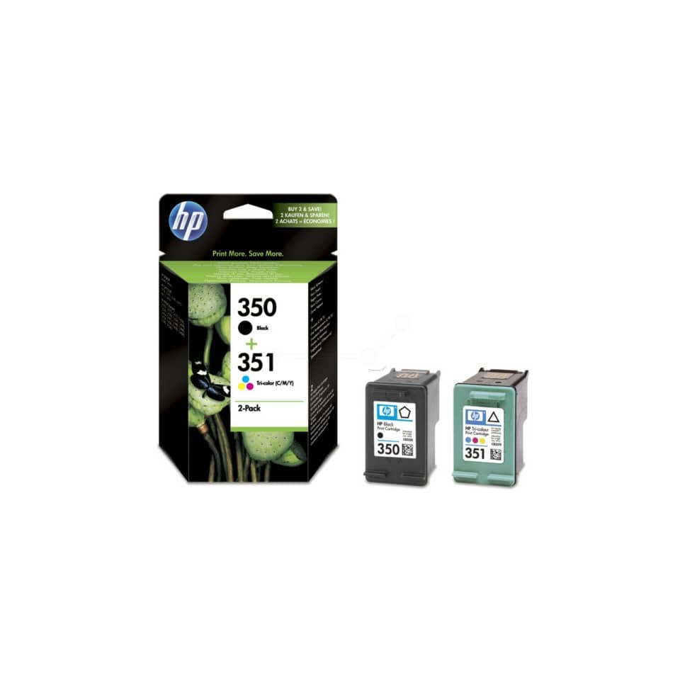 Cartucce inkjet blister 350/351 HP nero 3 colori Conf. 2 - SD412EE
