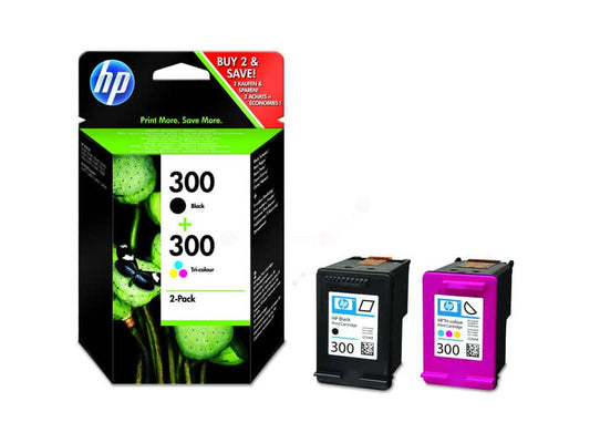 Cartucce inkjet blister 300 HP nero nero +tricromia Conf. 2 - CN637EE