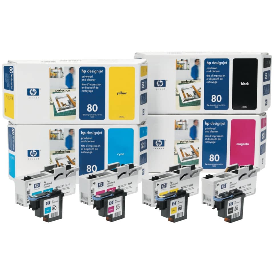 Testina di stampa dye + dispositivo di pulizia 80 HP nero C4820A