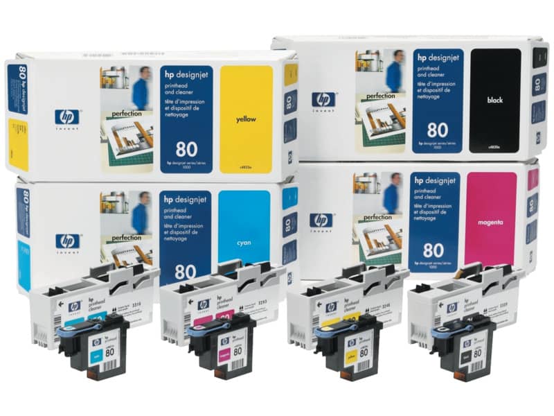 Testina di stampa dye + dispositivo di pulizia 80 HP nero C4820A