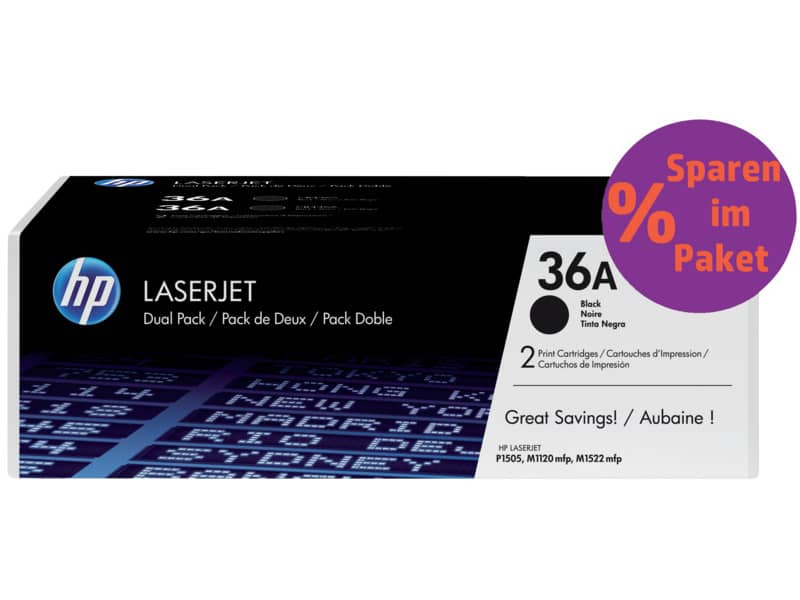 Toner 36A HP nero  Conf. 2 - CB436AD