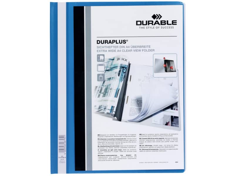 Cartellina ad aghi DURABLE DURAPLUS® A4 azzurro 257906