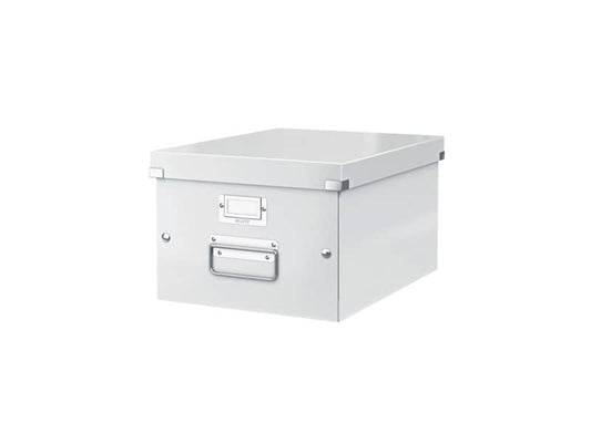 Scatola per archiviazione universale "M" Leitz CLICK & STORE bianco metallizzato 28,1x20x37 cm - 60440001