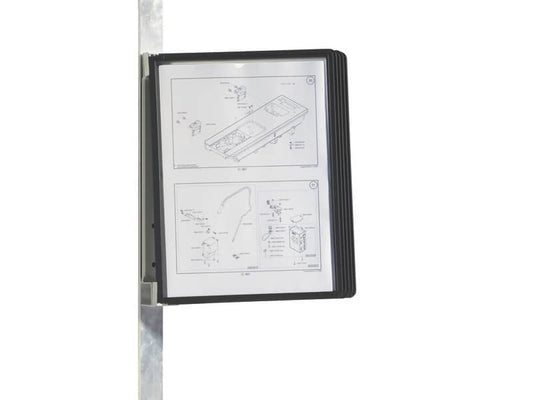 Leggio da parete DURABLE VARIO® MAGNET WALL 5 pannelli A4 nero - 591401