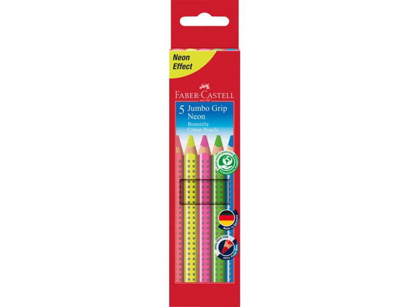 Evidenziatori Faber-Castell Jumbo Grip Neon 5 colori assortiti 110994