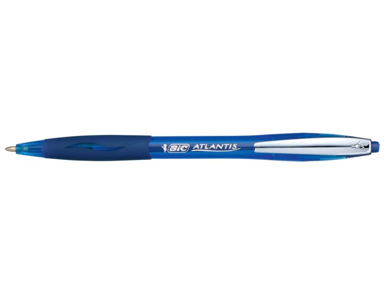 Penna a sfera a scatto BIC Atlantis Soft M 1 mm blu 9021322