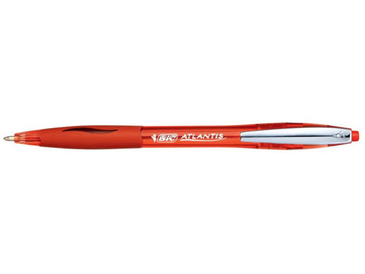 Penna a sfera a scatto BIC Atlantis Soft M 1 mm rosso 9021342