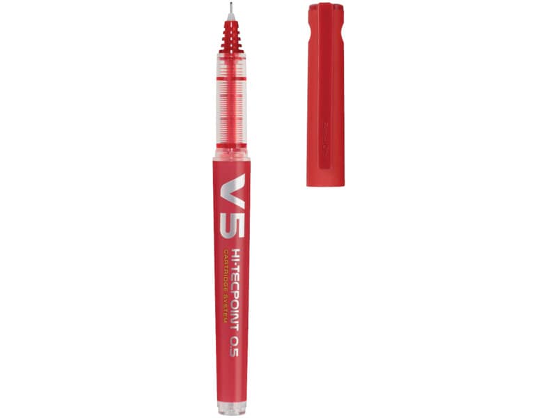 Penna roller ricaricabile a inchiostro liquido Pilot HI-TECPOINT V5 Begreen 0,5 mm rosso - 040327