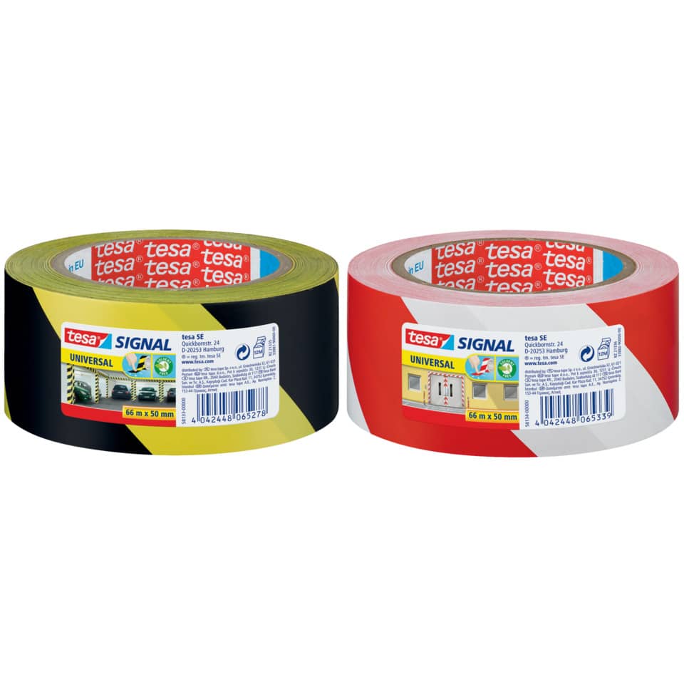 Nastro segnaletico tesa Signal Universale OPP adesivo acrilico 50mm x 66m giallo-nero - 58133-00000-00