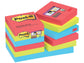Foglietti riposizionabili Post-it® Super Sticky Bora Bora 47,6x47,6 mm assortiti conf. 12 blocc. da 90 ff - 622-12SS-JP