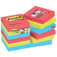 Foglietti riposizionabili Post-it® Super Sticky Bora Bora 47,6x47,6 mm assortiti conf. 12 blocc. da 90 ff - 622-12SS-JP