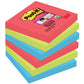 Foglietti riposizionabili Post-it® Super Sticky Bora Bora 76x76 mm assortiti conf. 6 blocchetti da 90 ff - 654-6SS-JP
