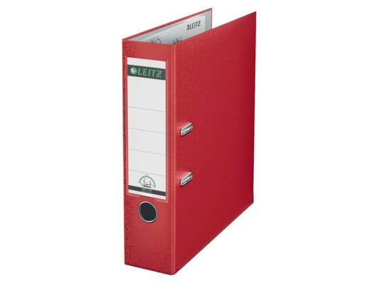 Registratore senza custodia Leitz 180° commerciale dorso 8 cm cartone rivestito in polipropilene rosso - 10105025