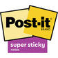 Foglietti riposizionabili Post-it® Cubo Super Sticky Notes 76x76 mm 270 ff Giallo Canary™  2028-SSCY-EU