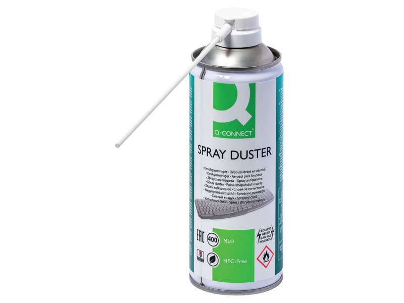 Bomboletta di aria compressa Q-Connect utilizzabile in verticale priva di HFC 400 ml - KF04499