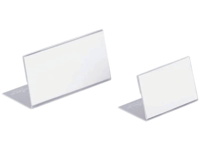 Portanomi a L DURABLE da tavolo acrilico trasparente inserto 52x100mm conf. 10 - 805519