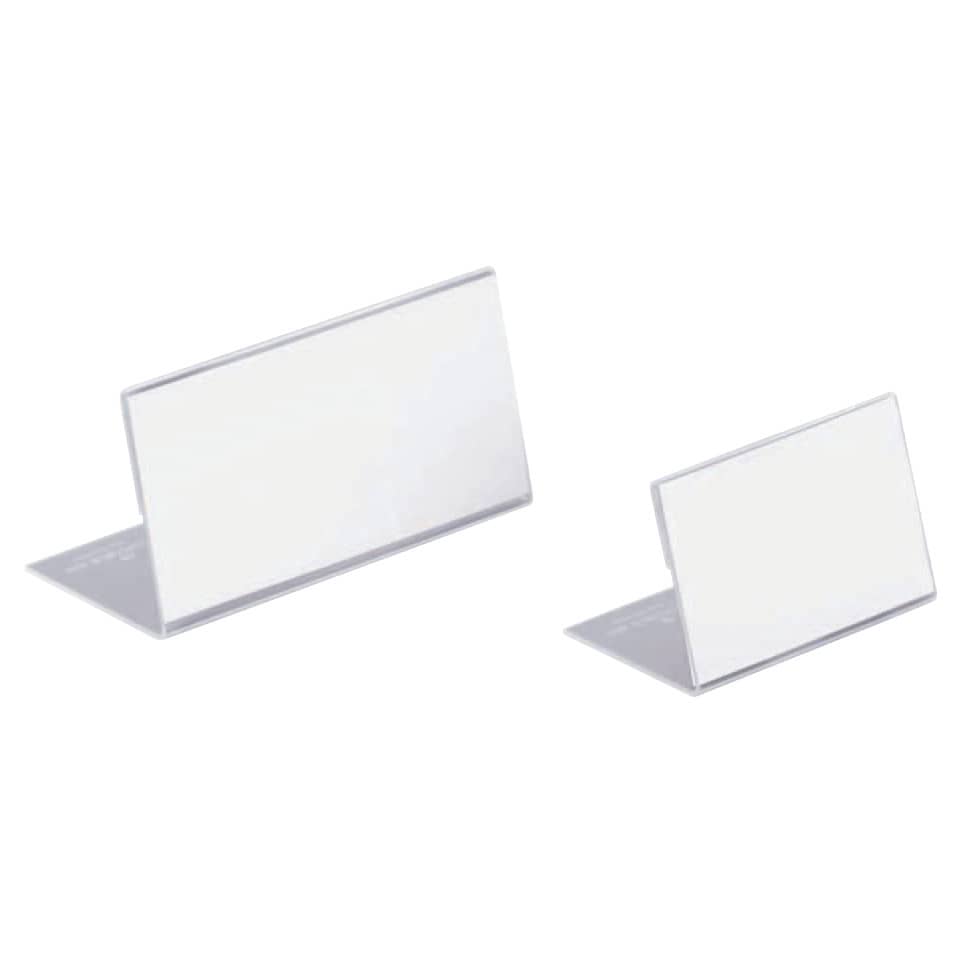 Portanomi a L DURABLE da tavolo acrilico trasparente inserto 52x100mm conf. 10 - 805519