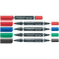 Marcatore doppia punta Staedtler Lumocolor permanent duo 348 0,6-1,5 mm rosso - 348-2