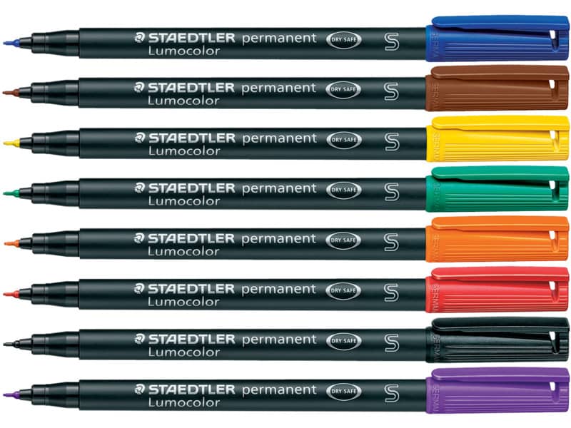 Penna a punta sintetica Staedtler Lumocolor permanent pen 313 S blu 313-3