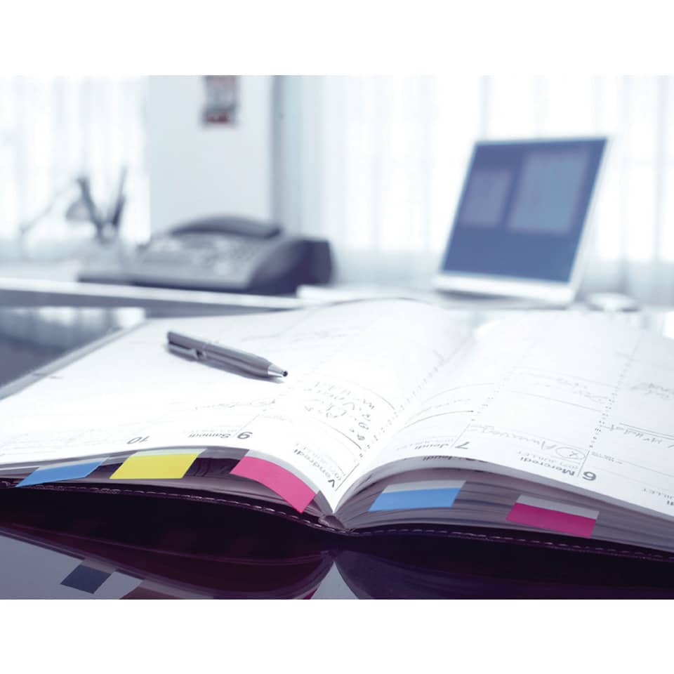 Segnapagina removibili Post-it® Index Medium con dispenser blu 50 segnapagina - 680-2