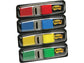 Segnapagina removibili Post-it® Index Mini con dispenser blu, giallo, verde, rosso  4 confezioni da 35 - 683-4