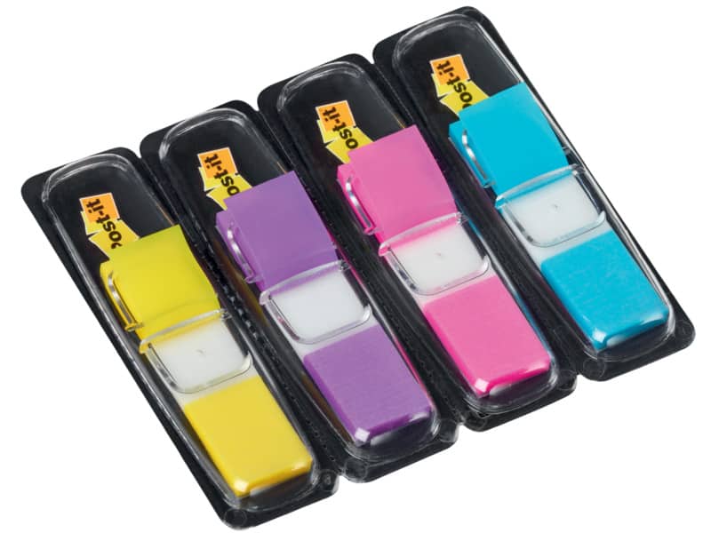 Segnapagina removibili Post-it® Index Mini con dispenser vivaci assortiti 4 confezioni da 35 - 683-4AB
