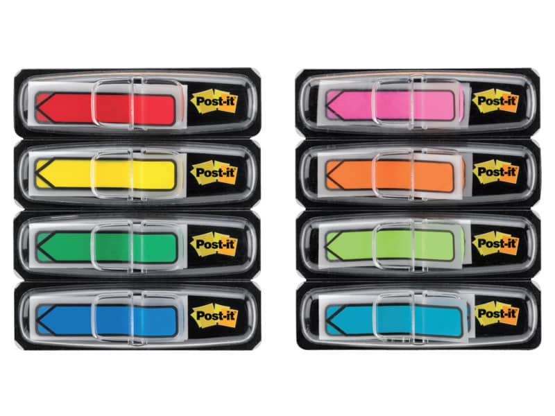 Segnapagina removibili Post-it® Index Mini "Freccia" classici assortiti 4 confezioni da 24 - 684ARR3