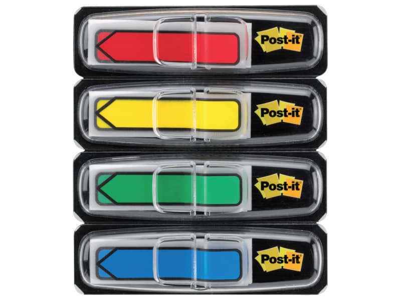 Segnapagina removibili Post-it® Index Mini "Freccia" classici assortiti 4 confezioni da 24 - 684ARR3