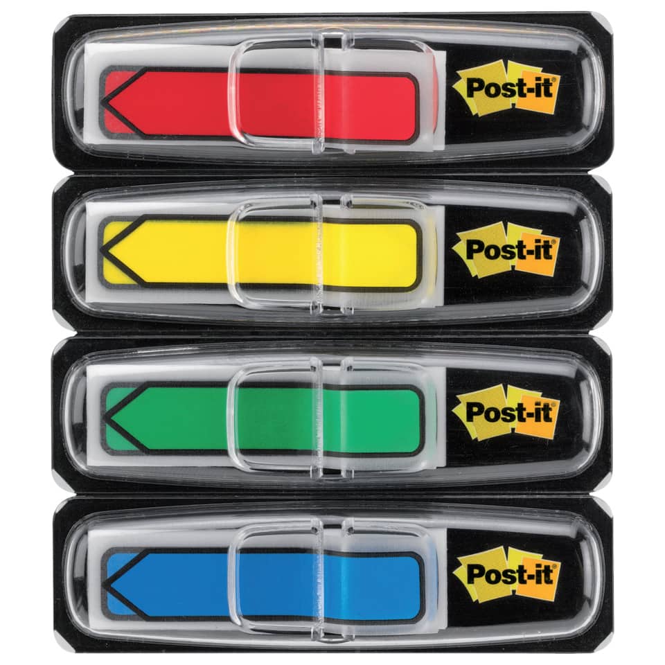 Segnapagina removibili Post-it® Index Mini "Freccia" classici assortiti 4 confezioni da 24 - 684ARR3