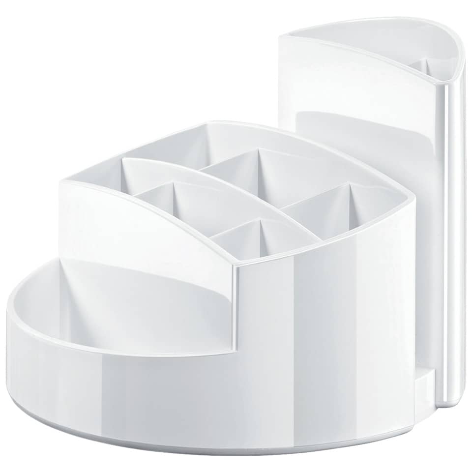 Portapenne RONDO HAN in polistirolo con 9 scomparti bianco 14x14x10,9 cm 17460-12