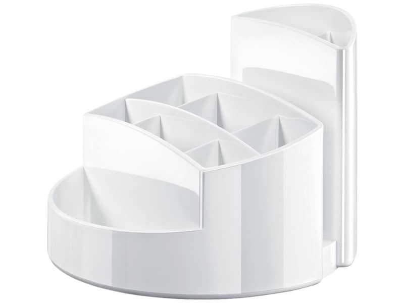 Portapenne RONDO HAN in polistirolo con 9 scomparti bianco 14x14x10,9 cm 17460-12