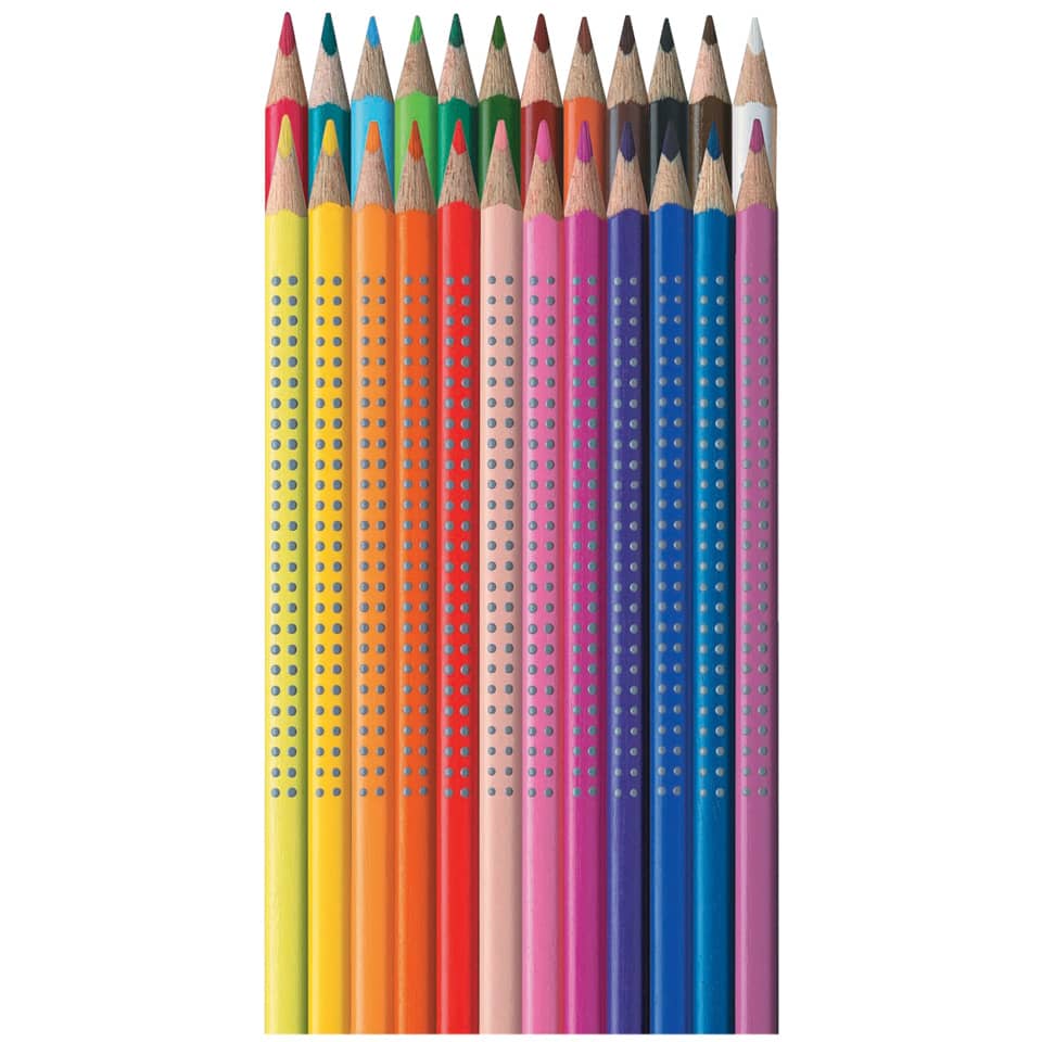 Matite colorate Faber-Castell Colour Grip  assortiti astuccio di cartone da 24 - 112470
