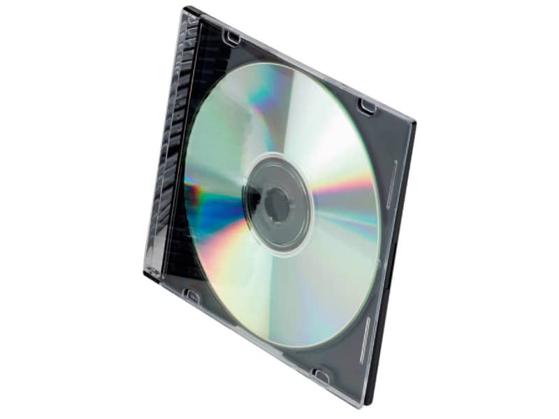 Porta CD/DVD Q-Connect Slim Case standard sp. 5 mm nero/trasparente conf. 25 pezzi - KF02210
