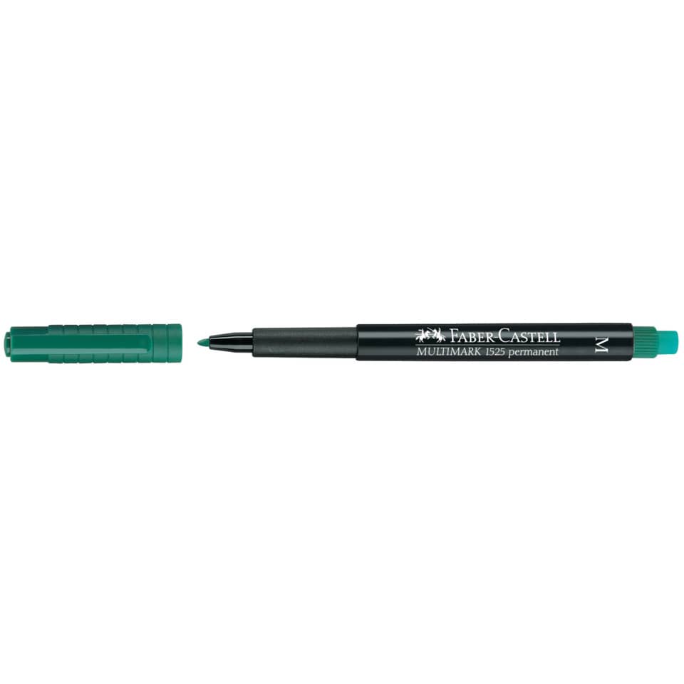 Marcatore permanente Faber-Castell Multimark 1525 M 1 mm verde 152563