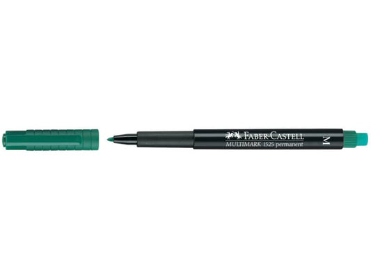 Marcatore permanente Faber-Castell Multimark 1525 M 1 mm verde 152563