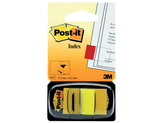 Segnapagina removibili Post-it® Index Medium con dispenser giallo 50 segnapagina - 680-5