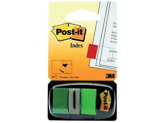 Segnapagina removibili Post-it® Index Medium con dispenser verde 50 segnapagina - 680-3