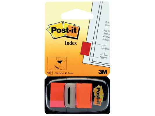 Segnapagina removibili Post-it® Index Medium con dispenser arancione 50 segnapagina - 680-4