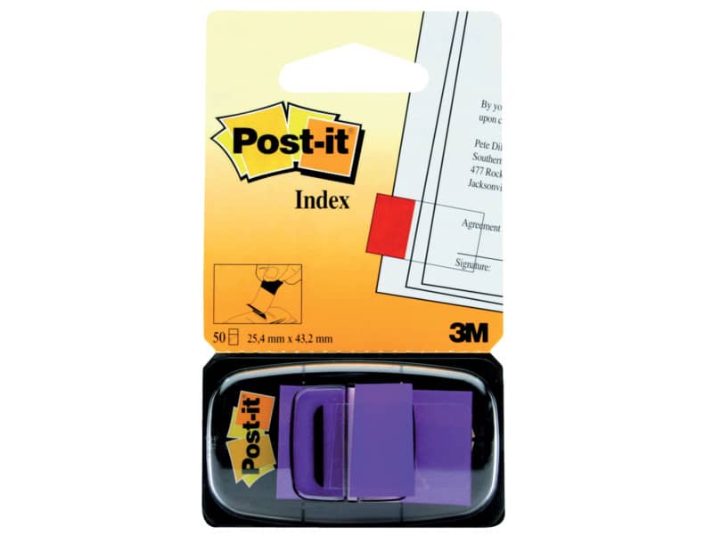 Segnapagina removibili Post-it® Index Medium con dispenser lilla 50 segnapagina - 680-8