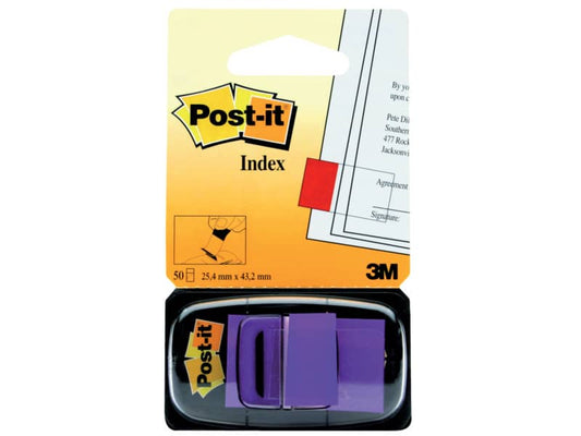 Segnapagina removibili Post-it® Index Medium con dispenser lilla 50 segnapagina - 680-8
