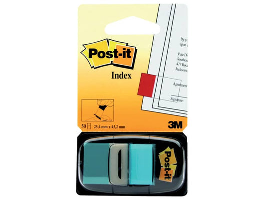 Segnapagina removibili Post-it® Index Medium con dispenser blu brillante 50 segnapagina - 680-23