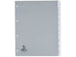 Divisore personalizzabile Q-Connect grigio 24,5x29,7 cm ppl 10 pagine KF01853