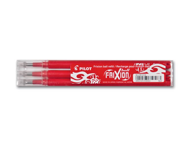 EC- Refill penne a sfera Pilot Frixion Ball e Clicker 0,7 mm rosso Set 3 pezzi - 006658