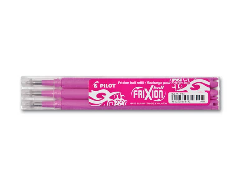 Refill penne a sfera Pilot Frixion Ball e Clicker 0,7 mm rosa Set 3 pezzi - 006648