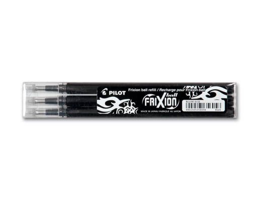 Refill penne a sfera Pilot Frixion Ball e Clicker 0,7 mm nero Set 3 pezzi - 006656