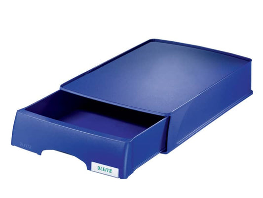 Cassetto componibile Leitz PLUS in polistirolo A4 blu 25,5x37,6x7 cm 52100035