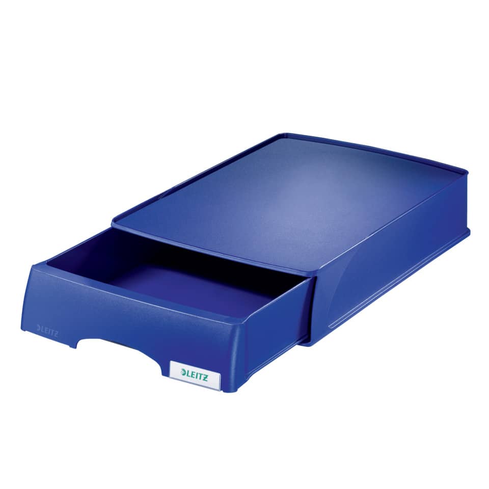 Cassetto componibile Leitz PLUS in polistirolo A4 blu 25,5x37,6x7 cm 52100035