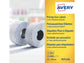 Etichette permanenti per prezzatrici 1 linea Avery 12x26 mm bianco - Conf. 10 rotoli da 1500 etichette - PLP1226